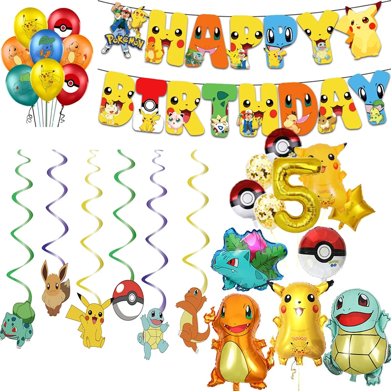 Pokémon Decoração de Aniversário para Meninas, Louça Rosa Pikachu, Pratos  De Papel, Copos, Guardanapos, Balões, Pano De Fundo, Baby Shower, Fontes De  Festa - AliExpress