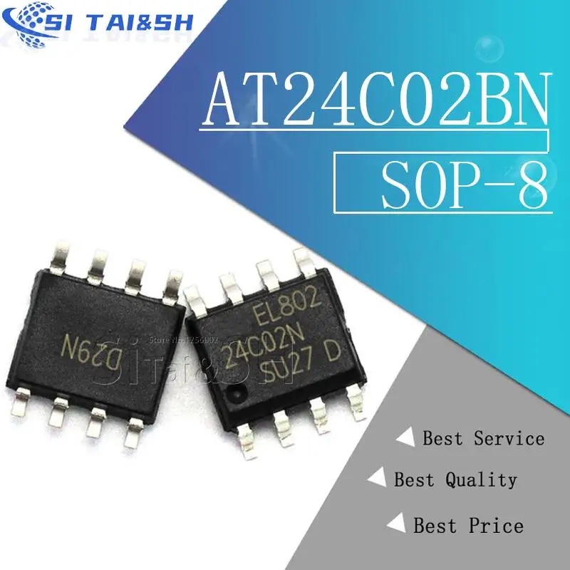 10 개/몫 새로운 AT24C02BN 10SU 2.7 AT24C02 24C02N 24C02 24C02BN SU27 EEPROM ...