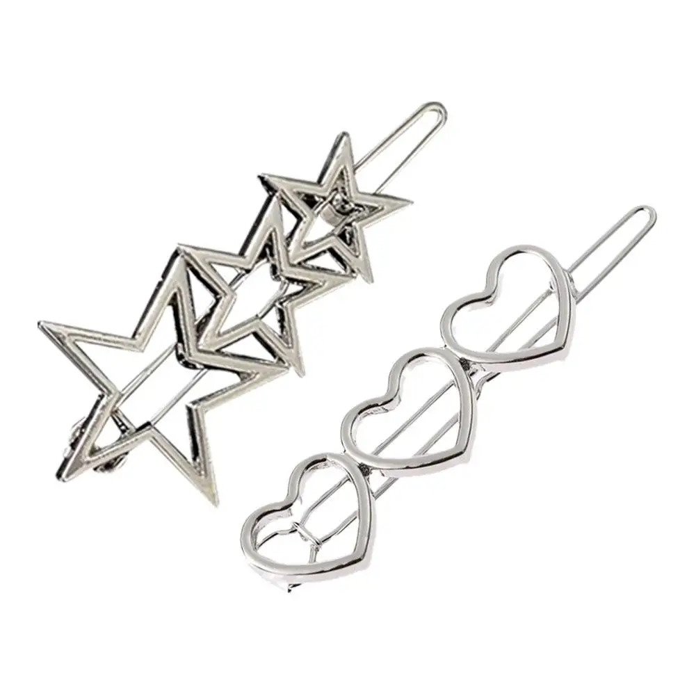 

Metal Geometric Hair Clip Round Triangle Barrettes Hair Fashion Hairpin Accessories Gifts Girls Hair Women Barrette Claws E5T2