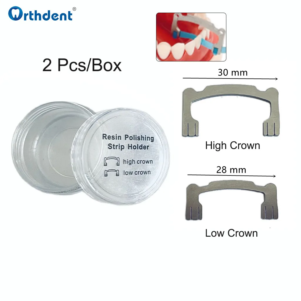 2 Pcs/box Dental Resin Polishing Strip Holder Autoclave For Metal And