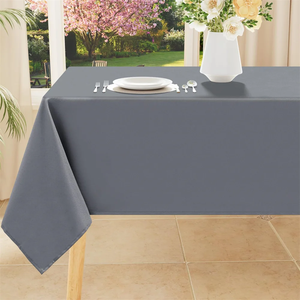 thumbnail image 1 of Olanly-Mantel rectangular impermeable resistente a las manchas, tela lavable decorativa, cubierta de mesa para comedor al aire libre, 1 of 5