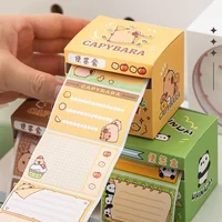 256 Sheets Cartoons Sticky Notes Pads Kids Stationery Paper Stickers Posted It Memo Pull-out Notepad Notebook Message Sticker 1