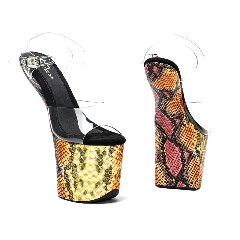 Leecabe PVC upper snake Platform Sexy Exotic Pole Dance Stripper young trend fashion color pole dance shoes
