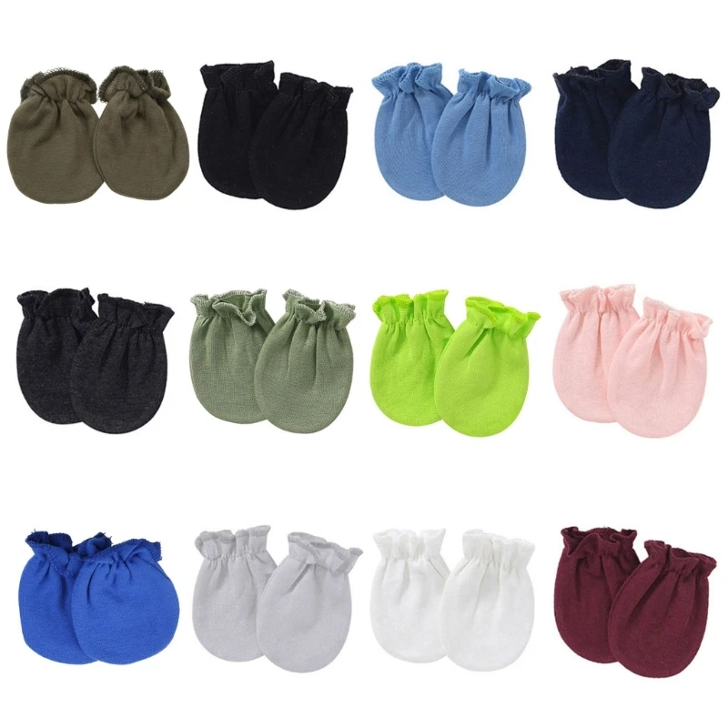 

Solid Color No Scratch Mittens Infant Boy Girl Handguard Gloves Hand Socks Gifts 1560