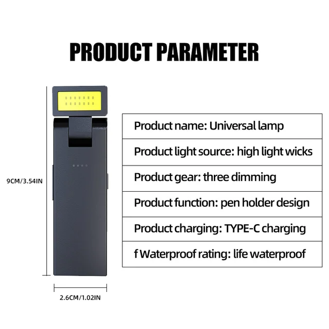 Magnetic Work Light Rechargeable COB Flashlight Suitable for Night Work Emergency Lamp Night Light Small Car Lamp - Image 6