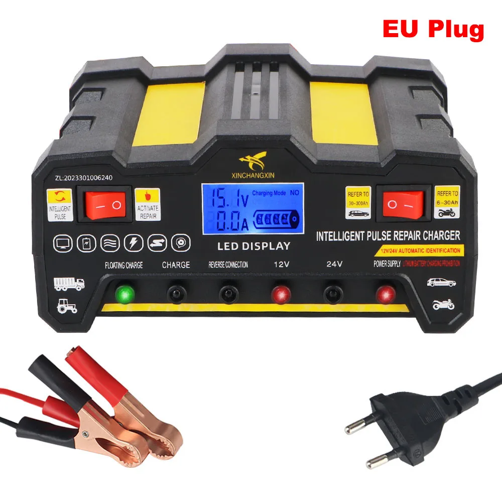 Powerful 600W Intelligent Automatic Battery Charger with Quick Charging and Pulse Repair