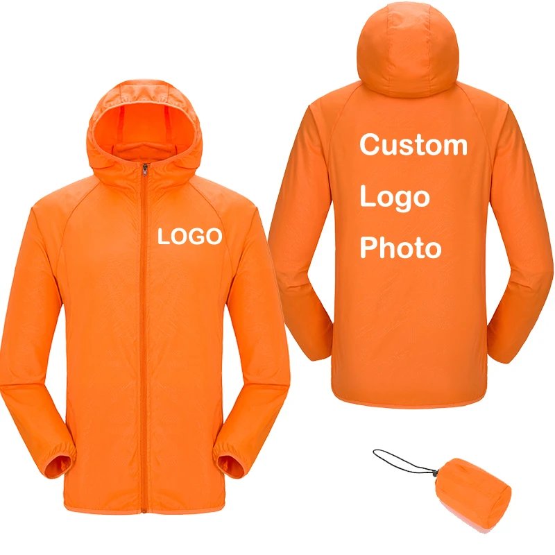 NiQiShangMao Giacca da Collo Personalizzabile per Uomo e Donna Personalizzata Il Tuo Logo Immagine Testo Leggero con Zip Completo Cappotto Casual