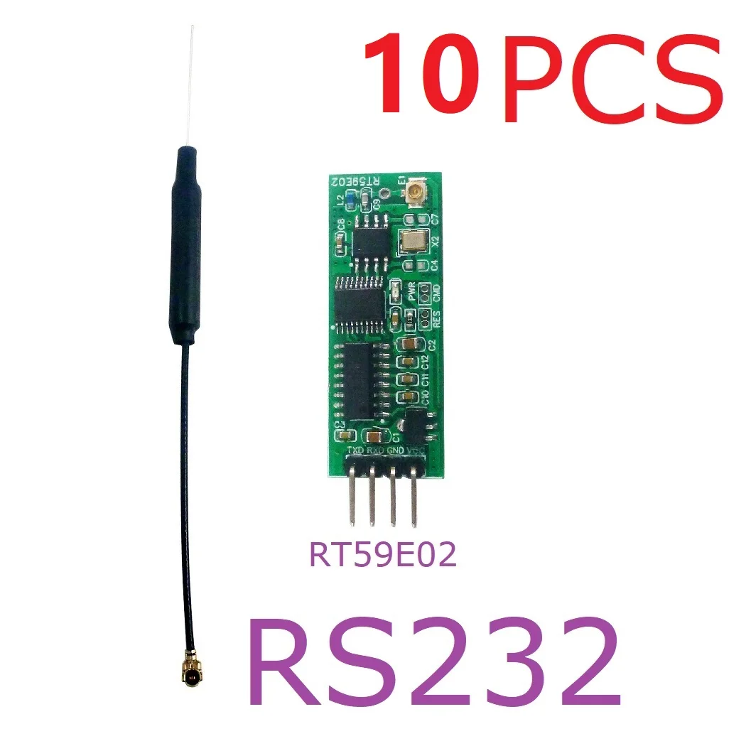 

10 PCS 2400-2525MHz RS232 Wireless Transceiver Module RF UART Board for Wifi ESP8266 NodeMCU PC Serial port COM Printers