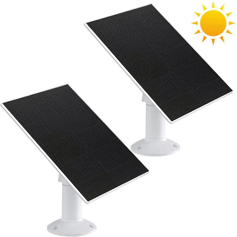 แผงพลังงานแสงอาทิตย์พร้อมสาย Micro USB และอะแดปเตอร์ USB-C/Type-C สําหรับกล้อง Eufy 2C/2C Pro/2/2 Pro/E20/E40/E Wyze v1/v2 แบตเตอรี่กล้อง 1