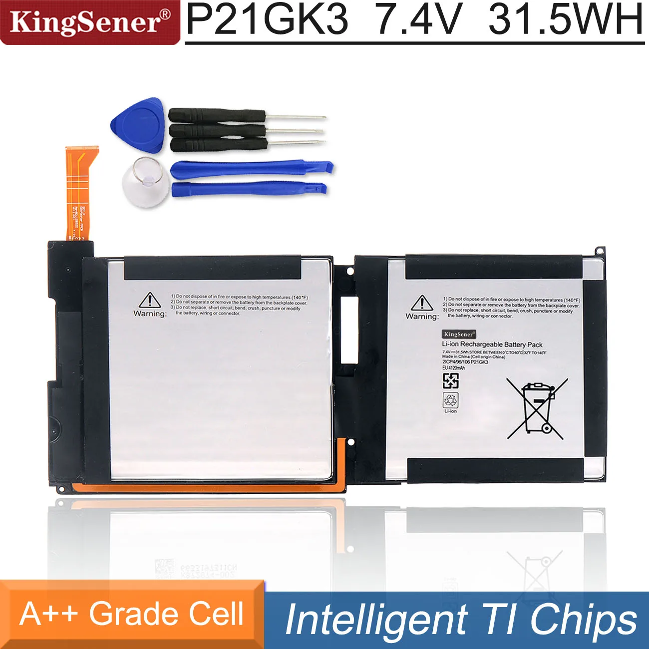 Bateria do Portátil de Kingsener P21gk3 para Microsoft Surface rt 1516 Tablet pc 21cp4 106 96 7.4v 4120mah 31.5wh
