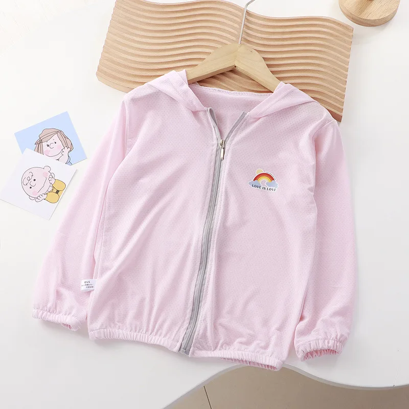 Baby Girls Boys Ice Silk Jacket Kids Cartoon Printed Cardigan Toddler Sun Protection Coat 1 To 10 Yrs Children's Clothing