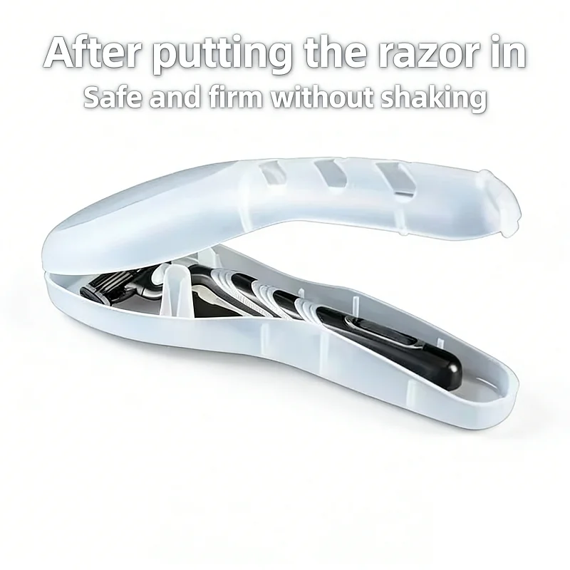 Portable Transparent Shaving Razor Storage Box - Dustproof, Lightweight, Safety Travel Holder & Protective Organizer Case
