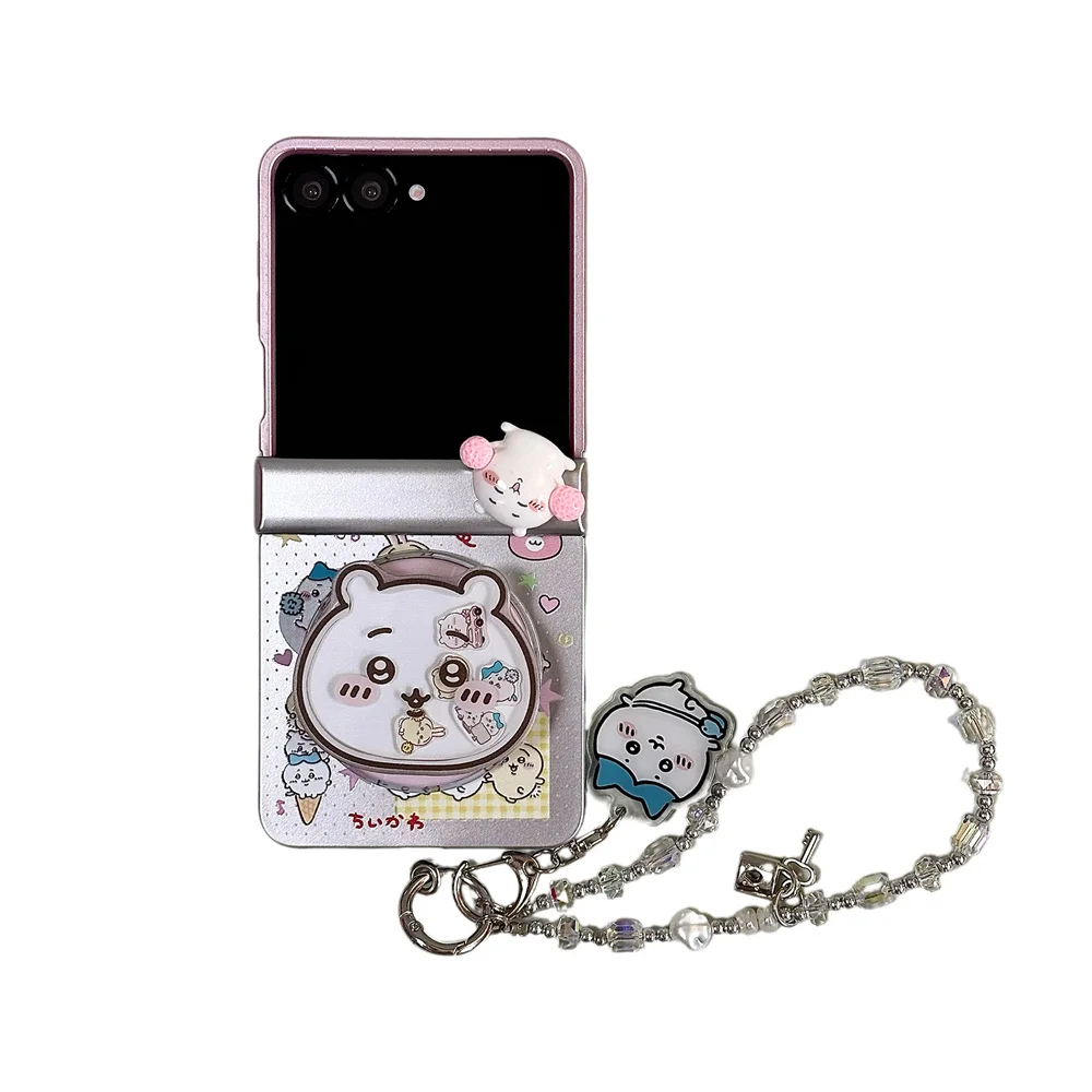 Charming Kawaii Little White Bear Magnetic Stand Phone Case - Cute New Cover