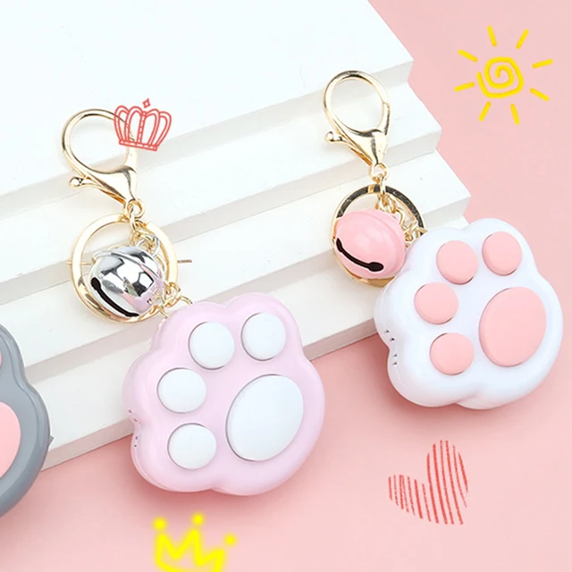 Mini Cat Paw Game Keychain Led Electronic Memory Games For Kids Adults Anti Stress Keychain Anti Stress Fidgetip Kawaii Toys 5