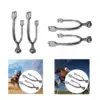 2 Pieces Horse Spur with Rotatable Gear Equestrian Accessory,Western Cowboy Spur 2