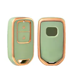 Premium 8 - Color TPU Car Key Protector Cover (Green gold)
