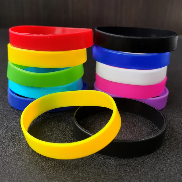 10pcs/lot Bulk Wholesale Fashion Multicolor Silicone Bracelet For