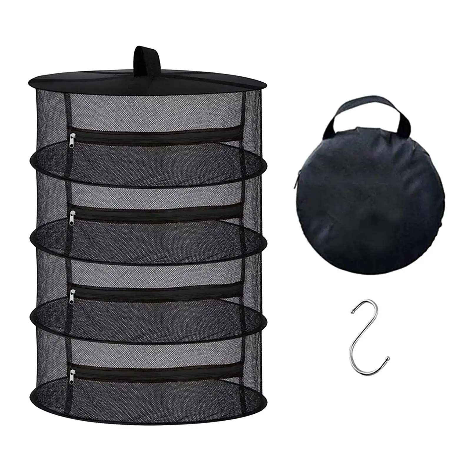 Herb Drying Rack Collapsible 4 Layer Breathable Herb Dryer Herb Drying Hanger 1