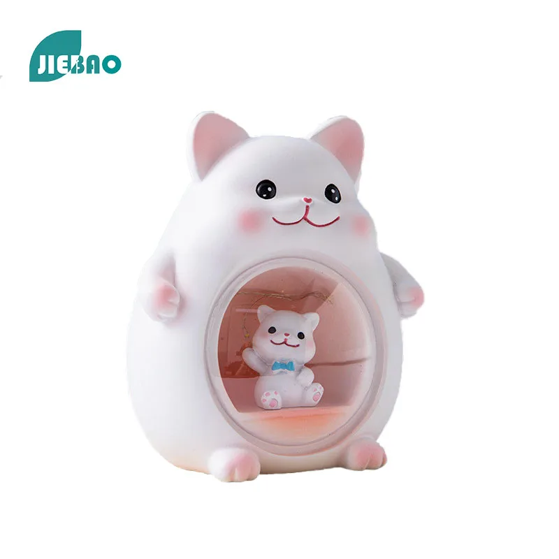 

Cat Night Light Animal Resin Crafts Statue For Home Living Decorative Ornament