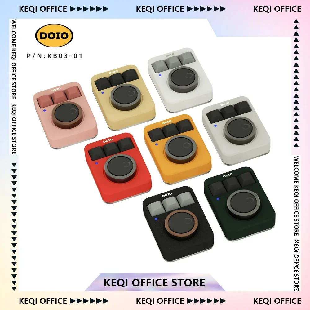 DOIO KB03-01 기계식 키보드 알루미늄 2개의 손잡이 RGB 하단 쉘 핫 ..