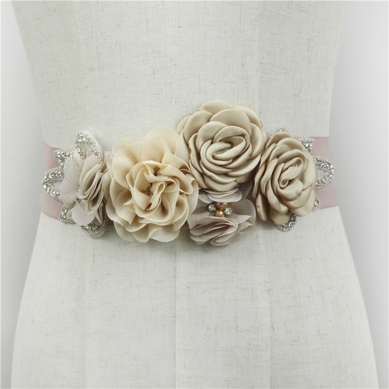 Cinturones De Flores Fajas De Perlas De Boda Para Vestidos De