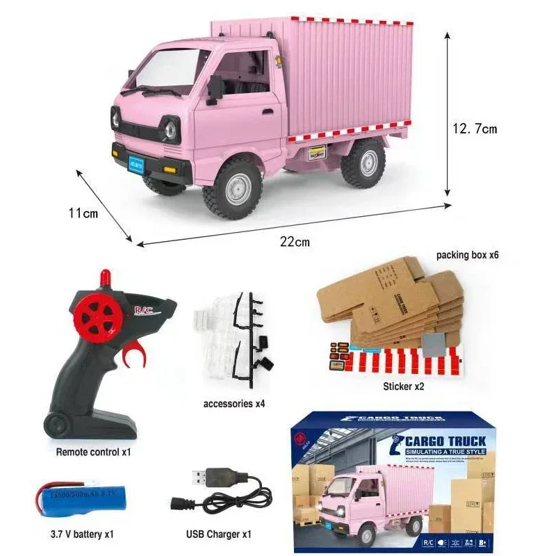 1:16 Remote Controlled RC CAR Small Cargo Truck Floating Van Small Truck Micro Truck Pickup LED Truck Boys Girls Birthday Gift 5