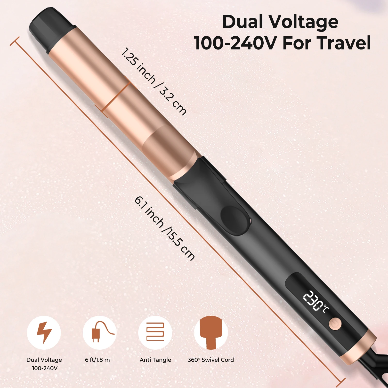 Electric Professional Ceramic Hair Curler Curling Iron Roller Curls Wand Waver Fashion Styling Tools
