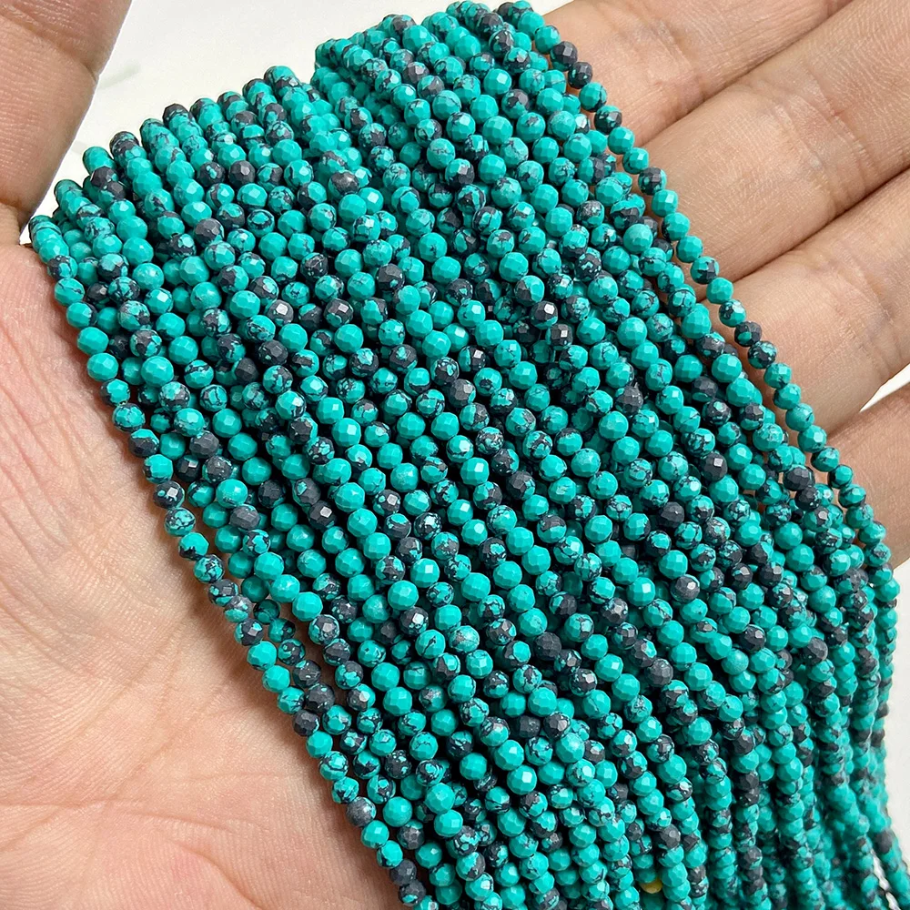 Natural Blue Gemstone Beads for Jewelry Making - Aquamarine, Amazonite, Apatite, Lapis, Turquoise Spacer Beads