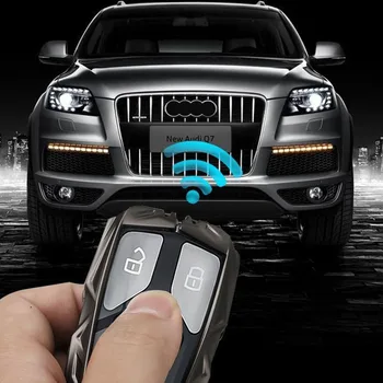 Custodia per chiave a distanza per auto in lega di zinco Shell per Audi A4 B9 A5 A6 8S 8W Q5 Q7 4M S4 S5 S7 TT TTS TFSI RS Protector Fob Keyless - Custodia per chiave a distanza per auto in lega di zinco Shell per Audi A4