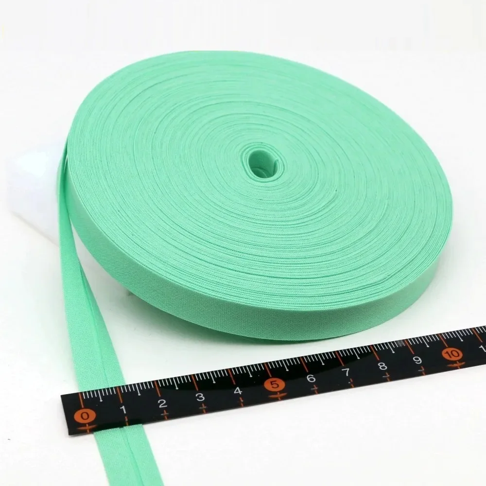 12mm Narrow Ironed Cotton Bias Binding Tape - Solid Color Sewing & Craft Ribbon