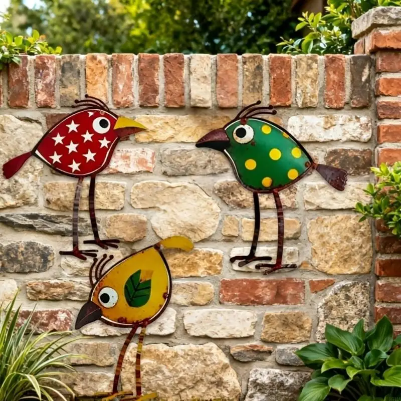 รูปสินค้า Bird Garden Stakes 3 ชิ้น งานศิลปะกลางแจ้ง ตกแต่งสวนสวย