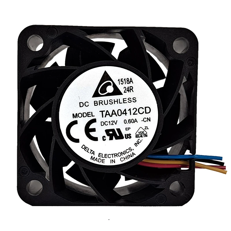 TAA0412CD-CN 12V 0.6A 4020 4cm 15600rpm 4-wire PWM speed regulating delta cooling fan delta asb0412ma 12v 0 08a 4010 4cm cooling equipment fan pwm speed regulation 40x40x10mm cooling fan cooler