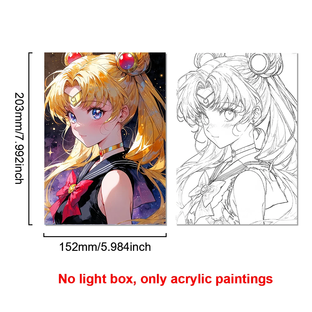 Sailor Moon LED Character Lights - Jupiter, Venus, and Usagi Bedroom & Study Decor Collection