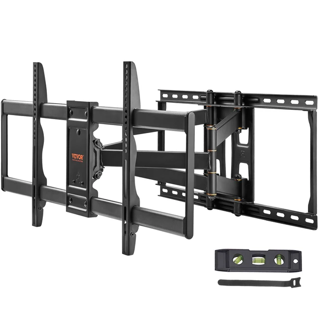SucceBuy Full Motion TV Mount Fit for 26-90in TVs Swivel Tilt Horizontal Adjustment TV Wall Mount Bracket W/ Articulating Arms