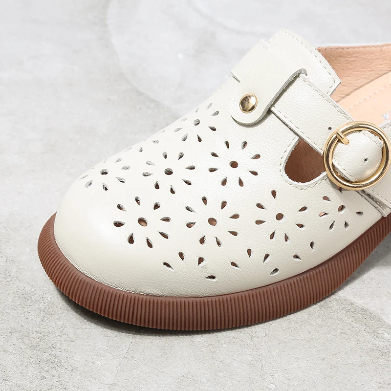 صنادل نسائية لصيف 2025 صنادل جلدية أصلية مريحة بكع...