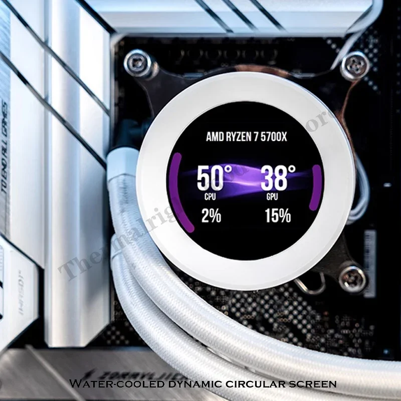 Cpu Monitor Display Aida64 Gif Mais Vídeo Tela Redonda Decoração do Computador Refrigeração a Água Parte Mod Dinâmico Anime Tema - Imagem 4