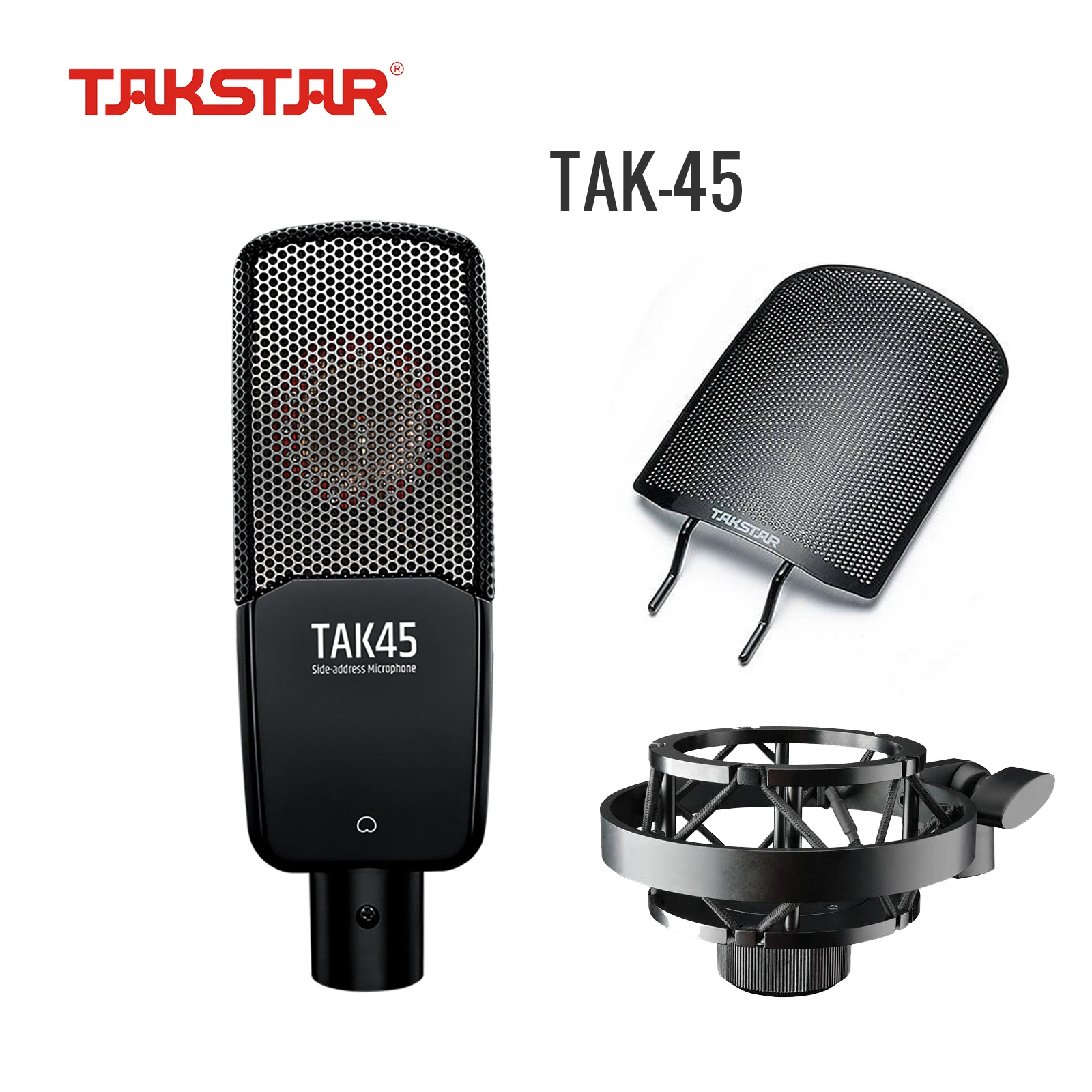 Takstar TAK45 XLR Cardioid Condenser Microphone Pro Recording Streaming ...