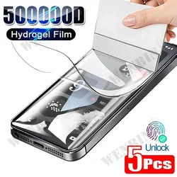 5 - Pack Hydrogel Full Cover Screen Protector - 5 Pcs Hydrogel Film