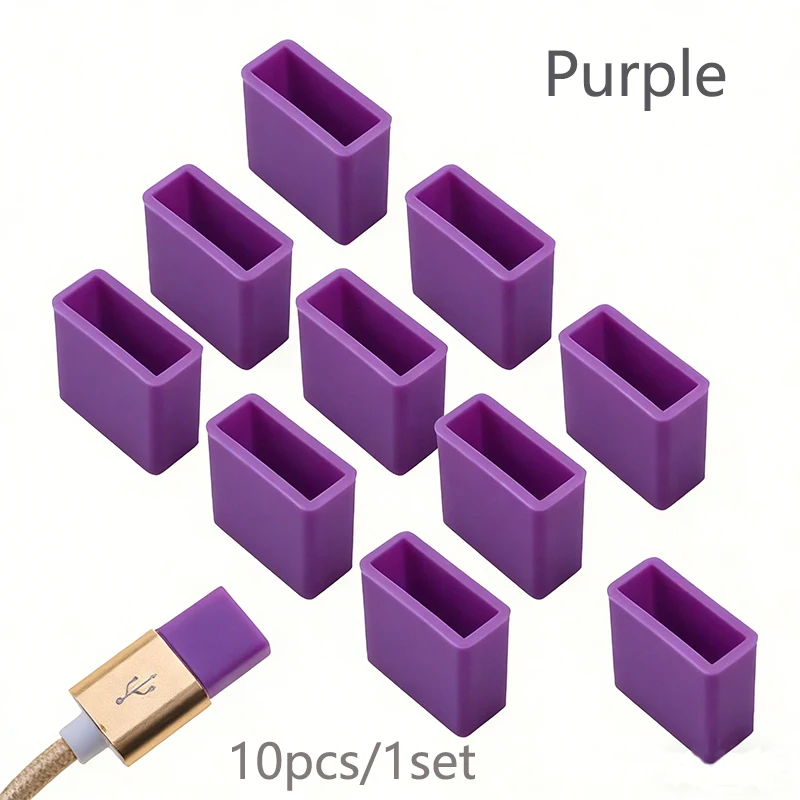 Set of 10 USB Dust and Moisture Protective Covers
