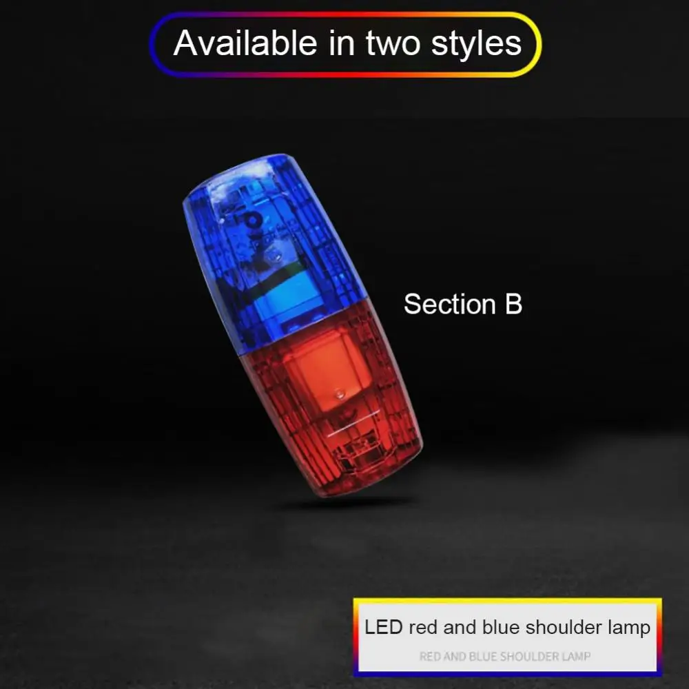 5Pcs/Set LED Red Blue Caution Emergency Light Flashing Shoulder Clip Lamp USB Rechargeable Police Warning Safety Beacon Lantern