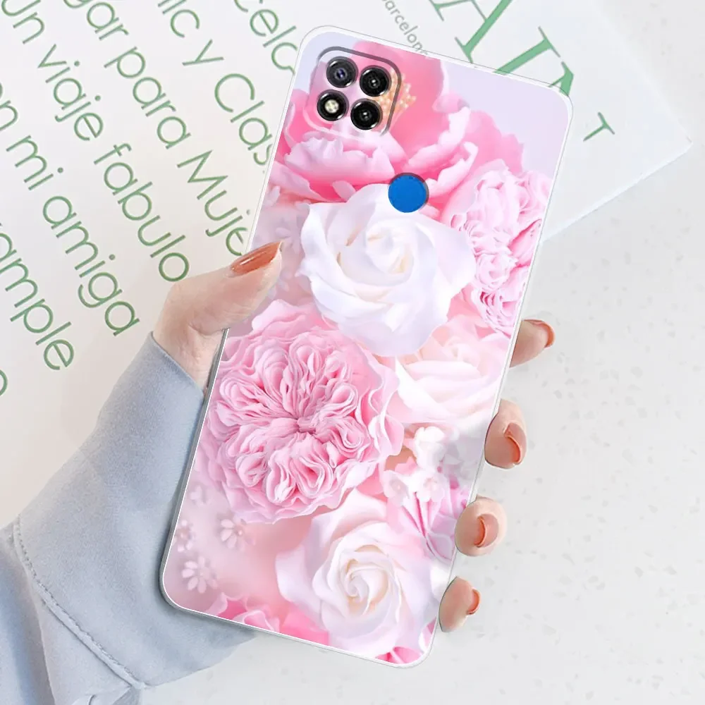 Sleek Marble Transparent Silicone Soft TPU Case - Stylish Protective Bumper Back Cover for Xiaomi Redmi 9C/9C NFC