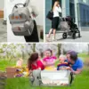 3 In 1 Diaper Bag Backpack Foldable Baby Bed Waterproof Travel Bag with USB Charge Diaper Bag Backpack with Changing Bed 3 types 6