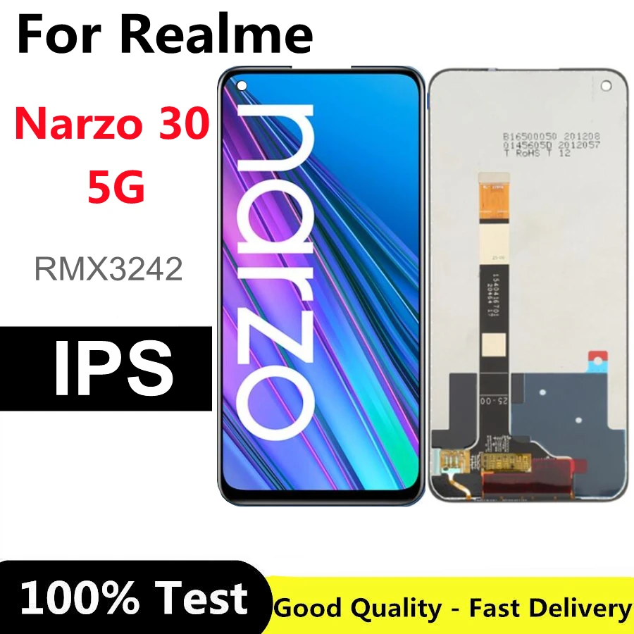 6.5 "Per Realme Narzo 30 5G Display Lcd Touch Screen Digitizer Assembly Per Realme Narzo 30 5G Rmx3242 Sostituzione Lcd