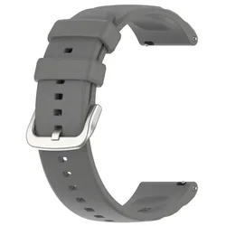 Premium Sports Silicone Strap - Durable Rubber Replacement Band for Watches - 22mm Bracelet Accessory (Gray)
