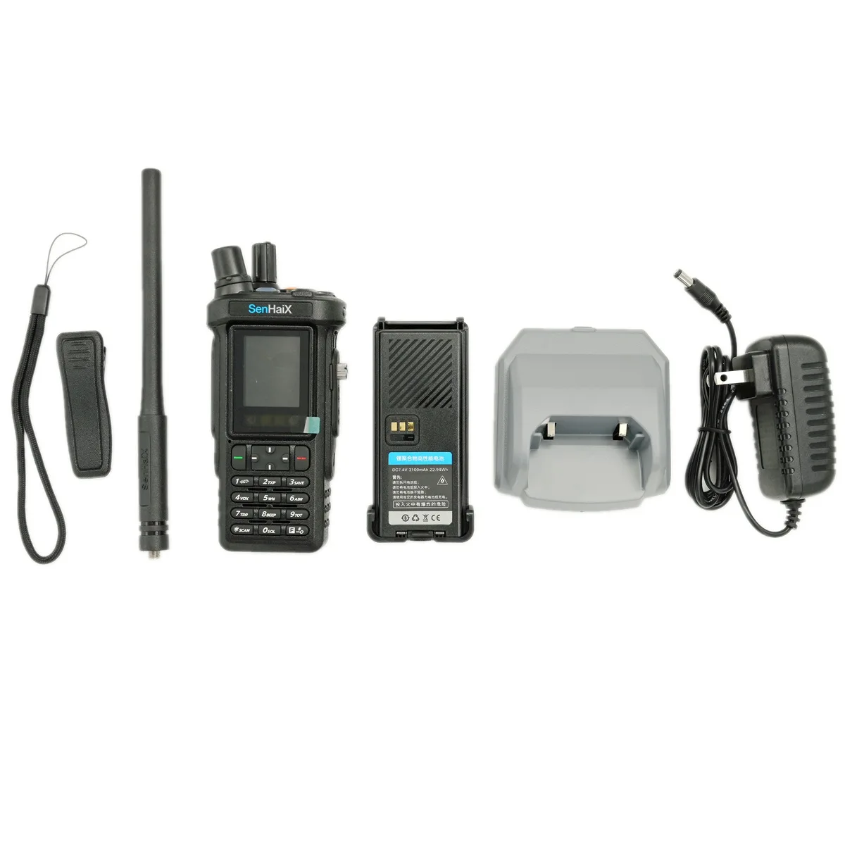SenHaix SHX8900 Two Way Radio 4G LTE Poc Network VHF UHF AM FM Air Band Receiver Cross Mode GPS Bluetooth USB C Public Intercom 6