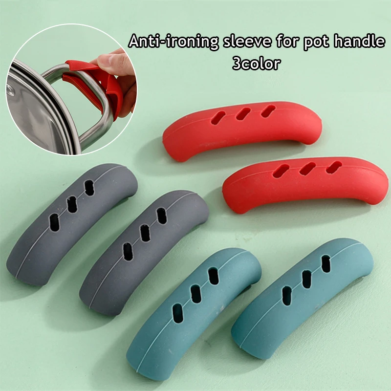 2pcs Casserole Ear Silicone Oven Grip Heat Insulation Pan Pot Holder Anti-hot Oven Mitt Glove New Pot Clip Kitchen Accessories