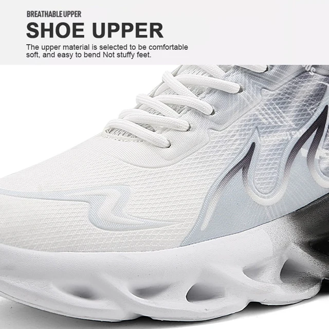Chaussures de course unisexes d'été pour hommes et femmes, baskets légères en maille respirante, confortables, plates et souples, à lacets, 36-46 4