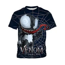 Dropshipping Anime Venom t-shirt z nadrukiem odzież dziecięca dla dzieci Cartoon T shirt na co dzień z krótkim rękawem t-shirty 2022 lato nowy tanie i dobre opinie POLIESTER CN (pochodzenie) CZTERY PORY ROKU 4-6y 7-12y 12 + y Damsko-męskie Drukuj REGULAR Z okrągłym kołnierzykiem