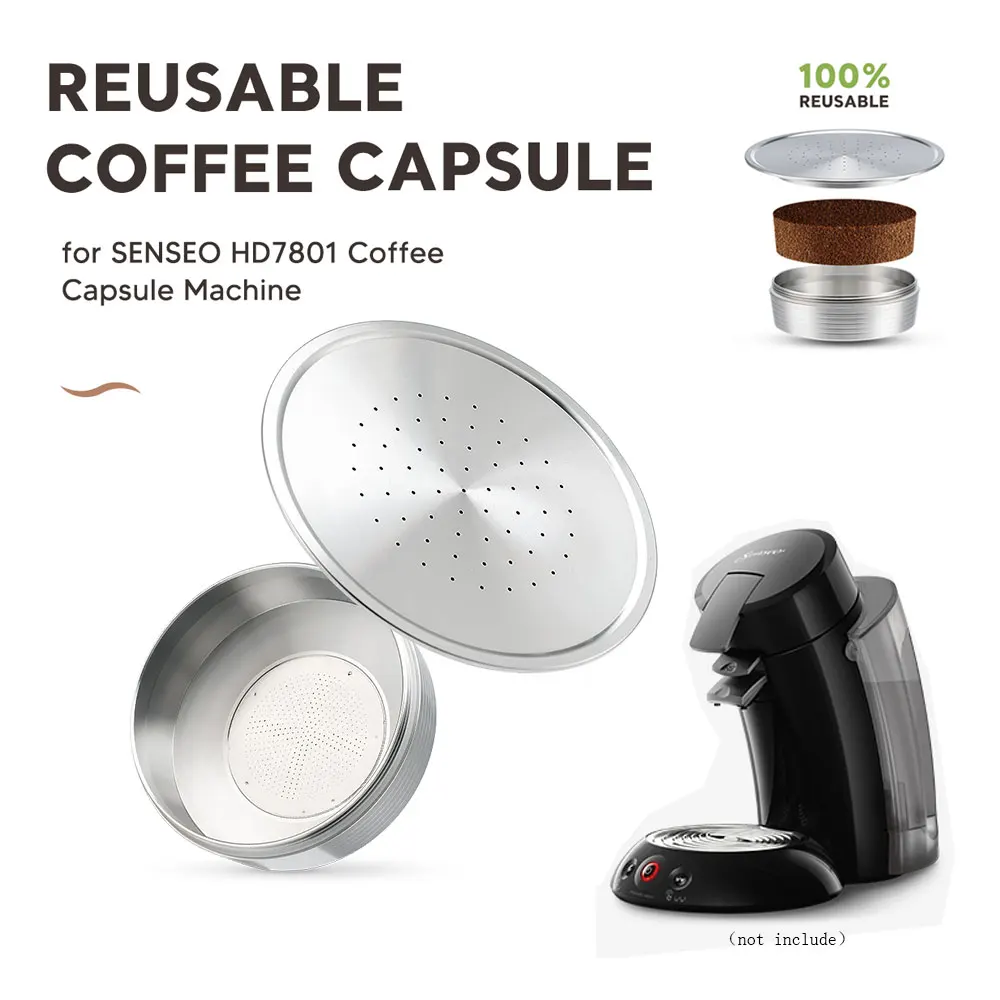 Reusable Pods for Senseo HD7801 Coffee Maker Coffee Capsule Filters