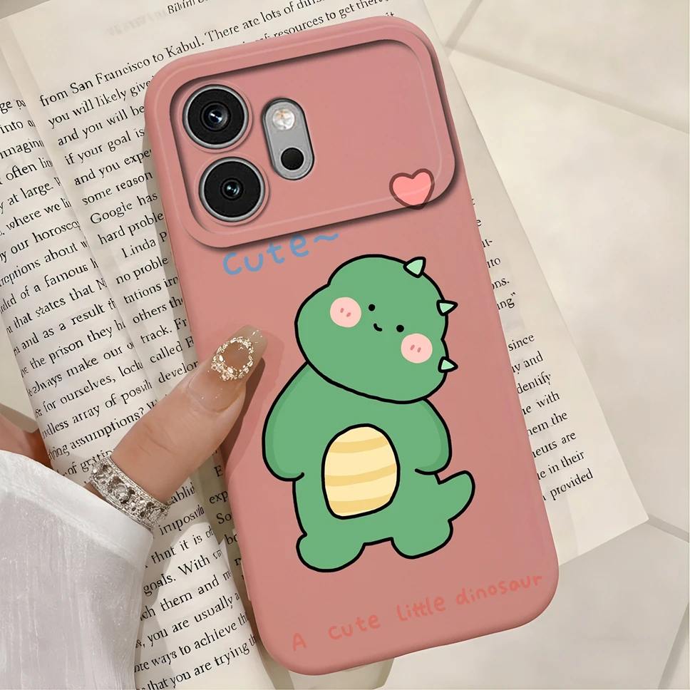 Multicolor Hearts Print Liquid Silicone Soft Shockproof Protective Phone Case